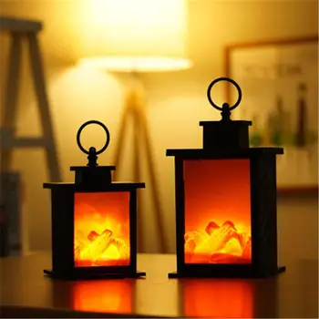 LED Plameň Svietidla Krb Lampa Reálne Pohybuje Flameing Plameň Účinok Svetla Námestie Plameň Svetla Bez Batérie pre Home Decor