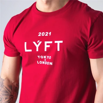 Letné Novú limitovanú LOGO Tokio & Londýne T-SHIRT Mužov Bežné TELOCVIČNI Beží T Shirt Bavlna Kulturistike, Fitness Tee Topy 6 Farieb 2021