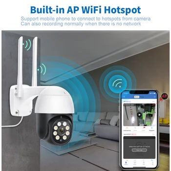 MISECU PTZ Wifi IP Kamera, Vonkajšie Pan Tilt Otočná AI Ľudských Detekcie Bezdrôtové Kamery H. 265 P2P Audio 3MP Bezpečnostné CCTV Kamera