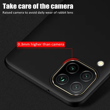 Matný Mäkký TPU Black Slim Tenký Telefón Prípade Kryt na Huawei Mate 30 40 Pro P40 Pro + P30 Lite Shockproof Silikónové Zadný Kryt