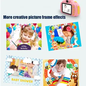 Mini Deti 1080P Fotoaparát Vzdelávacie Digitálny Fotoaparát, Hudba Selfie Video Cartoon Rámov pre Deti Hračky pre deti, Darčeky