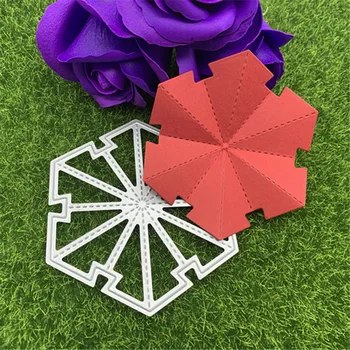 Multi-dimenzionální pevné geometrického útvaru hexagon star strane reliéfne DIY tvorivé pohľadnice zápisník rezanie kovov plesní