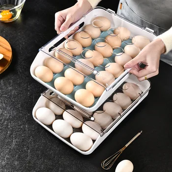 Multifunkčné Praktické Vajcia Prípade Domáce Jedlo Kontajner Organizátor Kuchyňa Úložný Box Chladnička Skladovanie Vajec Úložné Boxy