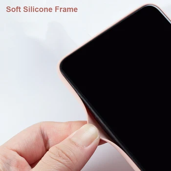 Mäkké Silikónové Telefón puzdro Pre iPhone 11 Pro Max XR X XS Max SE 2020 8 7 6 6 Plus Tvrdené Sklo Zadný Kryt Prípade