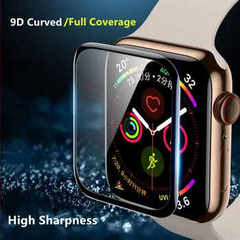 Mäkké Sklo Pre Apple Hodinky 6 5 4 se 44 mm 40 mm iWatch series 3 42mm 38mm 9D HD (Nie je Tvrdené) Film Apple hodinky Screen Protector