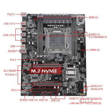 NOVÉ X79Z X79 doske LGA2011 M-ATX SATA3 USB3.0 Dual PCI-E16X M. 2 SSD podporu Štyri kanály DDR3 Xeon E5 1620v2 2670 x79Z