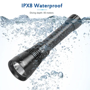 Najjasnejšie Profesionálne Potápačské Baterka XHP70.2 Prenosné Potápanie pochodeň 200 M pod vodou IPX8 Vodotesné 18650 Baterky