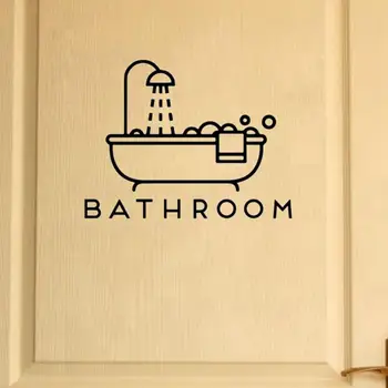 Nové Kreatívne Hobby Zábavné Dvere Nálepky Kúpeľni Vaňa, Sprchovací Kút Dvere Wall Art Odtlačkový Nálepky Nepremokavé Domáce Dekorácie