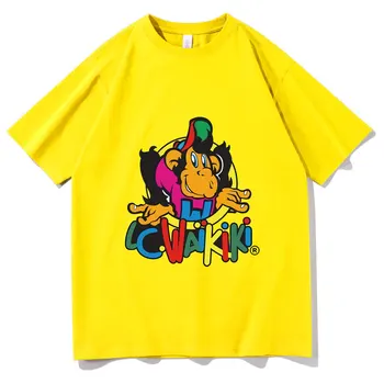 Opice T-shirt LC Waikiki Opice Tovar Oblečenie Zábavné Grafické Tlače Tričká Bavlnené Tričko Muži Ženy Módnej Značky Top Čaj