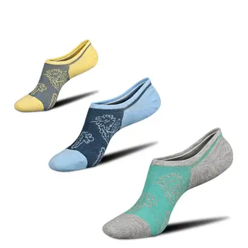 Ponožky so vzorom Anti-slip Silica gel pre Mužov 2021 trendy Novinky bavlna Neviditeľné no-show krátke ponožky luxusné Ponožky s potlačou