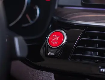 Pre BMW 5 Series G30 530i 2017 2018 Red Engine Start Stop Tlačidlo Krytu Výbava Dekorácie