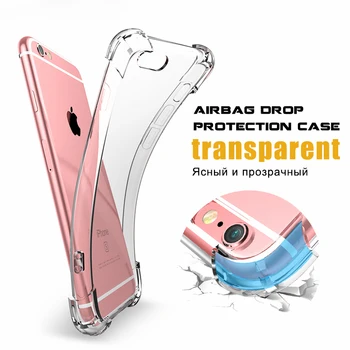 Shockproof puzdro pre IPhone 11 Pro 12 X Mini s XR XS Max 6 6 8 Plus 7 Prípadoch Transparentné Funda 12 Telefón Coque Silikónové Zadný Kryt