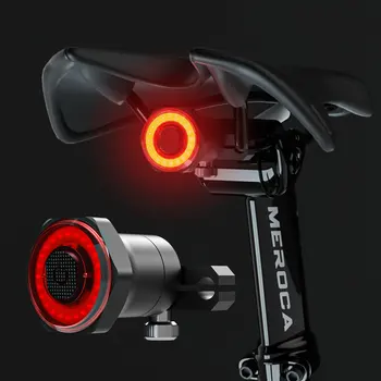 Smart Požičovňa Chvost Zadné Svetlo Auto Štart Stop Brzdy IPX6 Nepremokavé USB Nabíjanie Cyklistické Chvost Zadné Svetlo Požičovňa LED Svetlá