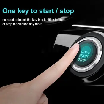 Smart RFID Auto Alarm Systému Push Engine Start Stop Tlačidlo Zámok Zapaľovania Immobilizer s Diaľkovým Keyless Go Systém Vstupu 12V