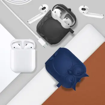 Sova Tvar Silikónové Shockproof Slúchadlá Prípade Hák Pre Apple AirPods