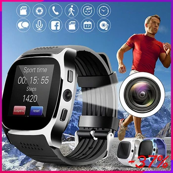 T8 Bluetooth Smart Hodinky Muž Dotykový Displej S Kamerou Podporu SIM Karty Hovor Šport Polohy Tracker Smartwatch Pre Deti Staršie