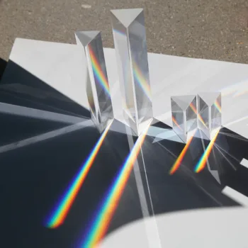 Trojuholníkové Optické Sklo 6 Palcový Vyučovaní Fyziky Odráža Presnosť Optického Skla Prism Nástroje, Hračky pre Svetelné Spektrum Vzdelávania