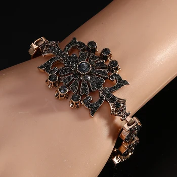 Turecká Svadba Šperky Set Dámske Náušnice, Náramok, Náhrdelník Krúžok Koruny Arabský Bronzový Svadobný Dar Bijoux