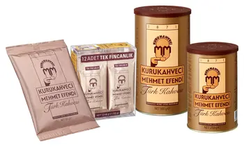 Turecká káva Kurukahveci Mehmet Efendi 6 g 100 g 250 g 500 g anglický mletej kávy-Vyrobené v Turecku
