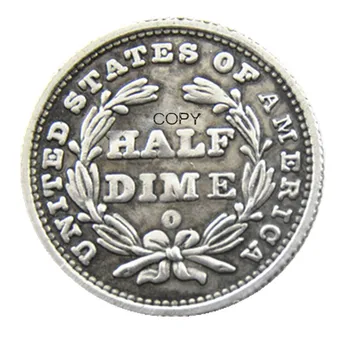 USA 1854-P-O Slobodu Sedieť Pol Dime Kópie Mincí