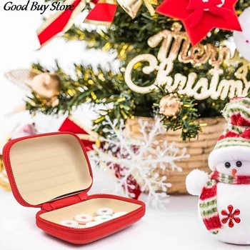 Vianočné Mince Kabelku Karikatúra Tlače Červenej Fashion Box pre Dievčatá Chlapci Darček Peniaze Malých Vreciek Organizér Kabelky Nový Rok Candy Boxy