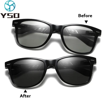 YSO Klasické Photochromic slnečné Okuliare Pre Ženy, Mužov Polarizované UV Ochranu Auto Slnečné Okuliare Pre Jazdu v Noci a Dni 575