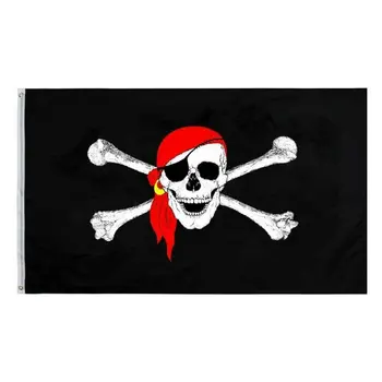ZXZ Halloween činnosti vlajka 60x90cm 90x150cm Obrovskú Lebku Pirátske Vlajky Kríž skríženými hnátmi Jolly Roger pirátske Vlajky