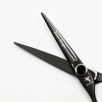 Čierny Rytier 5.5 palcový otočný vľavo rúk Nožnice na Rezanie Vlasy Profesionálne kaderníctvo Kadernícke Nožnice, rotačné účes nožnice
