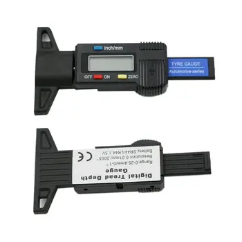0-25.4 mm LCD Digitálny Behúňa Pneumatiky Hĺbka Obrysu Vozidla Pneumatiky Merač Merač Vysokú Presnosť Pneumatiky Opatrenie Nástroj Brzdy Obuvi Pad
