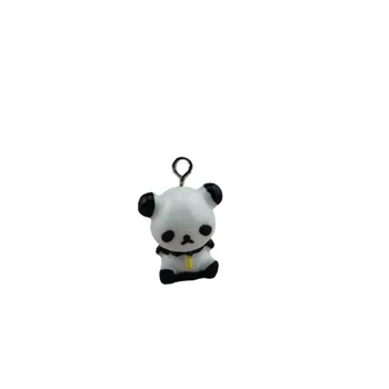 10pcs Roztomilý Kúzlo Živice Kawaii Zvierat Prívesok Prívesok HOBBY Ručné Keychain Náušnice Kúzlo Cartoon Panda