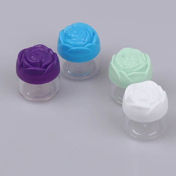 12pcs Prázdne 20 g Plastové Kozmetický Krém Kontajnerov S Rose Tvarované korunkových make-up Vzorky Pohárov Balzam na Pery Hrniec Jar