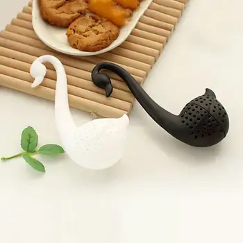 1PC Tvorivé Swan Tvar cedidlom šetrné k Životnému Prostrediu Plastové Elegantné Swan Čaj Infuser Na Domácej Kuchyni Čaj Príslušenstvo