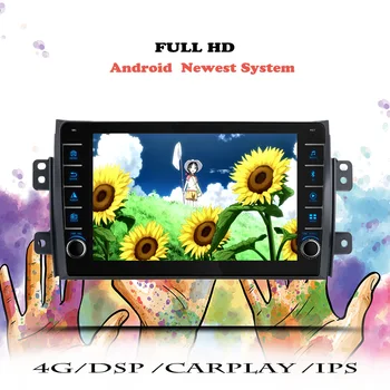 2 DIN Android10.0 autorádia Pre Suzuki SX4 2006 2007 08 -2013 Navigácie GPS Multimediálne Video Prehrávač DVD Vedúci Jednotky magnetofón