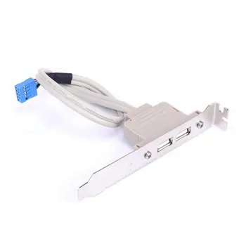 2 Port USB 2.0 Doska Zadný Panel Rozšírenie Držiak na IDC 9 Pin Doske Kábel USB Host Adapter