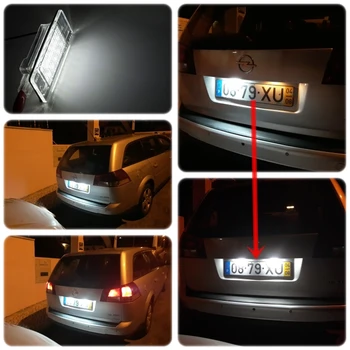 2 ks Canbus LED Licenčné Číslo Doska Svetla Pre Opel Vauxhall Astra J Estate Sports Tourer Obdobie 2010-Zafira Tourer C 2012-Up