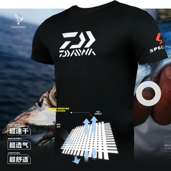 2021 DAIWA Rybárske Oblečenie Anti-UV Priedušné Mužov T Shrts Rýchle Sušenie Profesionálne Oblečenie Plus Veľkosť Tričko