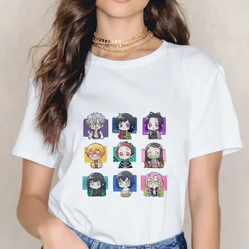 2021 Módne Letné Harajuku Kawaii Démon Vrah T Shirt Ženy Dievča Funny T-shirt Demon Čepeľ Tričko Kimetsu Č Yaiba Estetické