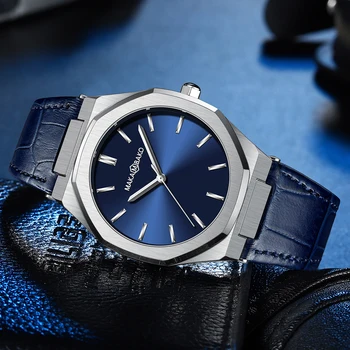 2021 Nové Luxusné Originálne Kožené Kapela Business pánske Quartz Hodinky Vodotesné Tvorivé Všetky Black Dial Značky Muža Náramkové hodinky