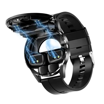 2021 X6 Smart Hodinky TWS Bluetooth Slúchadlo 2v1 Srdcovej frekvencie, Krvného Tlaku Monitor Šport Smartwatch Fitness Hodiny pre Android, IOS