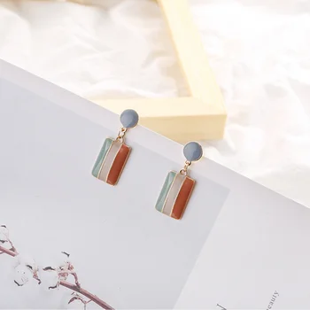 2021 kórejský Módny Trend Šperky, Leto, Jeseň Dámy Vintage Náušnice Stud Klip na Náušnice Bez Ucho Diery Náušnice Pre Ženy
