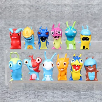 24pcs Cartoon Slugterra PVC Akčné Figúrky Hračky, Bábiky Darček k Narodeninám pre Deti Mini Monster Zvierat Zber Model Bábiky