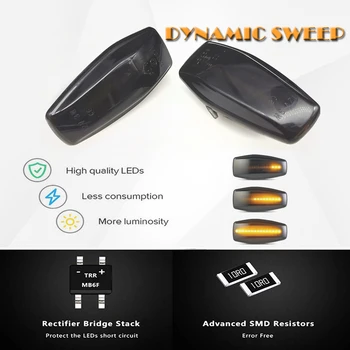 2ks LED Repeater Dynamické Bočné Obrysové Svetlo na Hyundai I10 Prízvuk LC Kupé GK Kliknite TB Elantra Excel Getz Lavita Matrix, Sonata