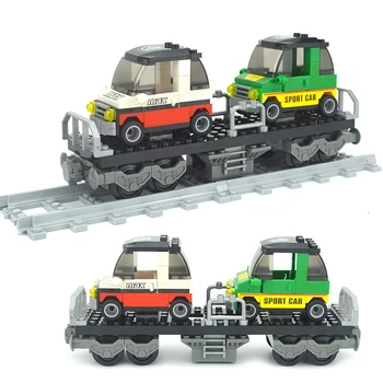 3 Model budovy súpravy Kompatibilné Všetkých Značiek značka mesto vlaky, koľajnice 3D blokov budovy hračky pre deti záľuby