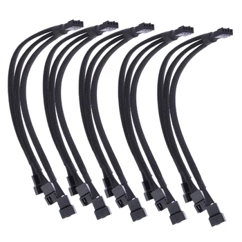 4 pin PWM Ventilátor Kábel 1 až 3 spôsoby 1/2/5 ks Splitter Čierny Rukávy 26 cm Dĺžka Predlžovací Kábel Konektor Veľkoobchod Príslušenstvo