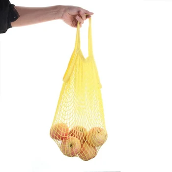 6 Ks Umývateľný Čistý String Nákupní Taška Prenosné Opakovane S Potravinami Tašky Skladacia Ovocie Skladovanie Kabelka Čistý Tote Organizátor