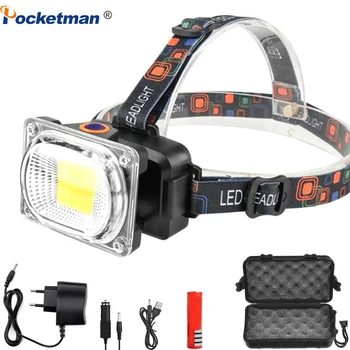 6000LM COB LED Svetlomet Ultra Svetlé USB nabíjanie Outdoor camping Rybárske svetlomet Prenosný Reflektor svietidla, svietidlo
