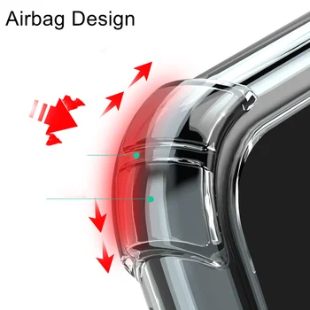 Airbag Shockproof Mäkké TPU puzdro Pre Samsung galaxy S21 Ultra 5G S21 Plus 5G Prípade Jasné, Silikónové Späť Ochranný Kryt