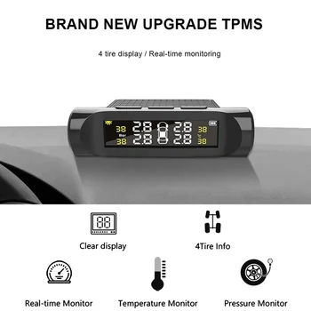 Auto TPMS Monitorovania Tlaku v Pneumatikách Systém Digitálny LCD Displej Automatické poplašných Systémov Batérie Tlaku v Pneumatikách Automobilových Dielov