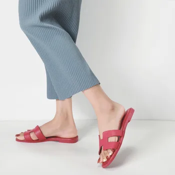 Bežné Sandále, Topánky pre Ženy 2021 Slávny Návrhár Značky Papuče Módne Vysoká Kvalita Ploché Dámy Flip Flops Luxusné Listov