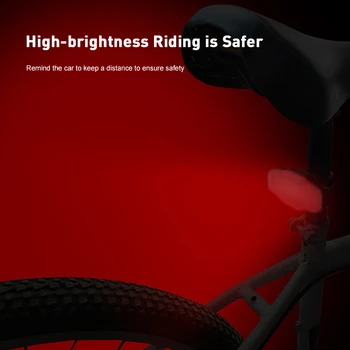 Bicykel zadné Svetlo Požičovňa Zase Signál Červené A Biele Výstražné Svetlo Nepremokavé UBS Plnenie Gravity Senzor Svetla na Koni Zariadenia